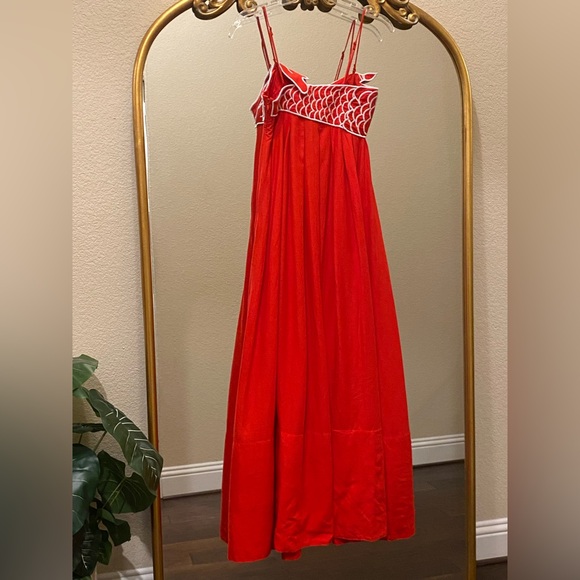 Farm Rio Fish Top Linen Blend Maxi Dress Size S - Picture 8 of 12